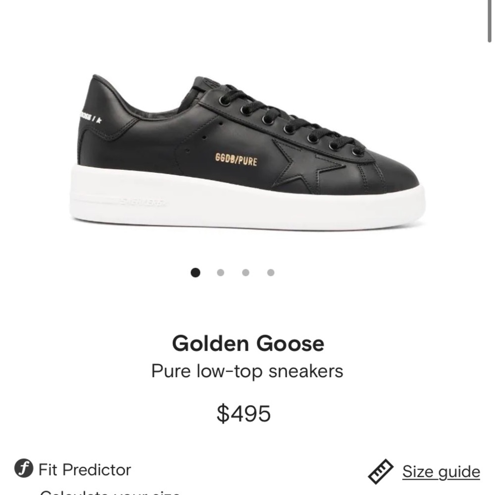 Black golden goose Pure low-top sneakers